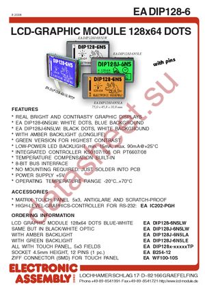 EA DIP128-6N5LW datasheet  